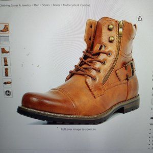 Bruno Marc Men's Military Motorcycle Combat Military Boots